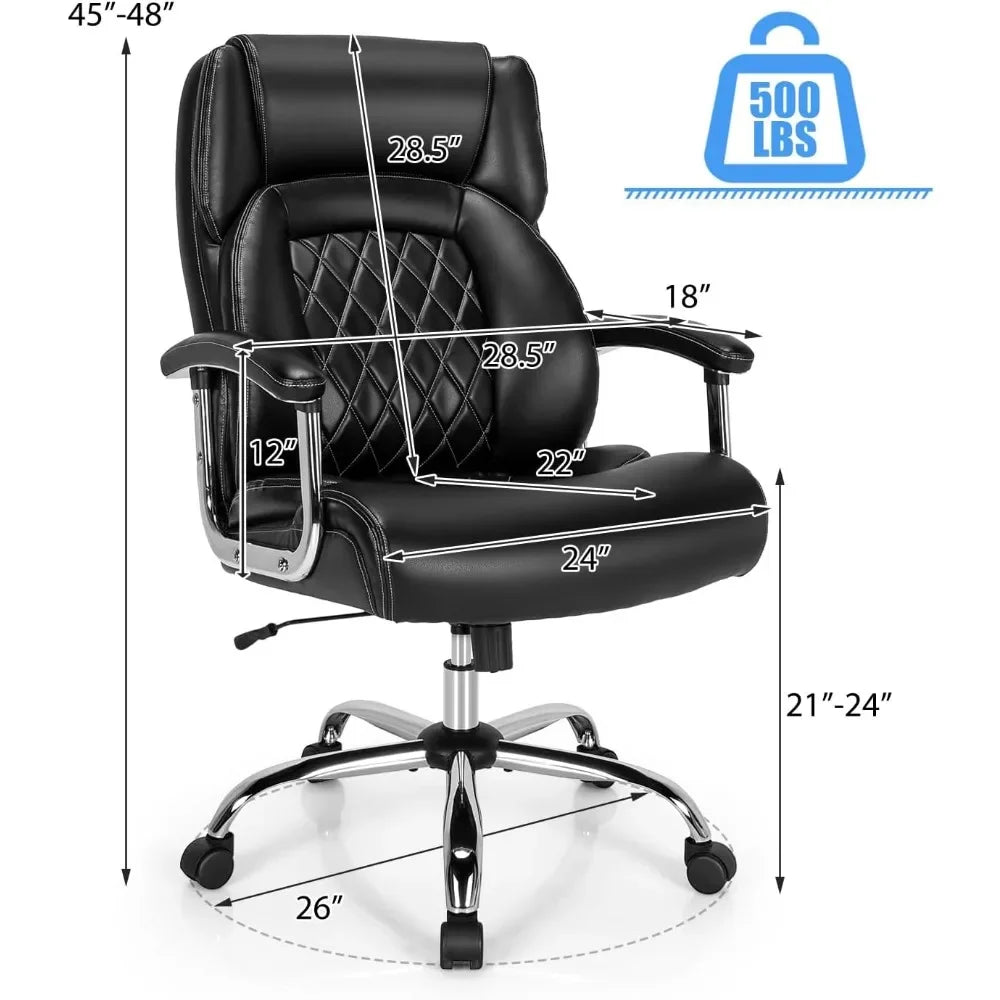 Big and Tall Executive Office Chair 500LBS Adjustable Comfort - Antland Marketplace