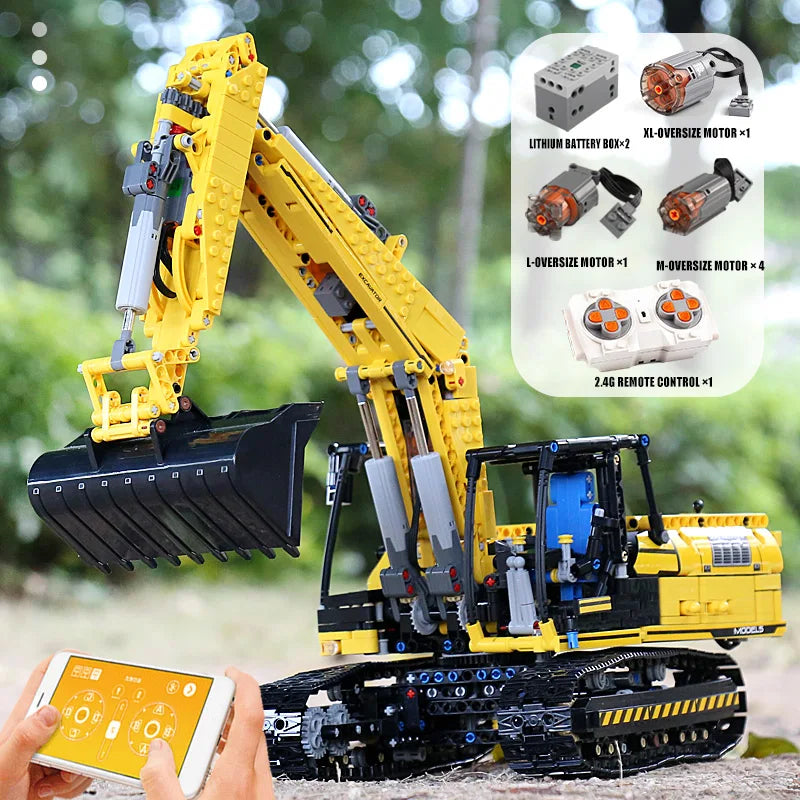 Mould King 13112 Motorized Excavator Building Block Set